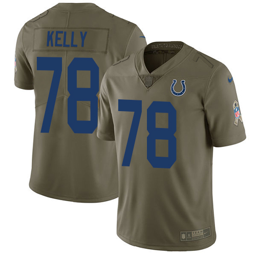Nike Colts #78 Ryan Kelly Olive Men's Stitched NFL Limited Salute to Service Jersey